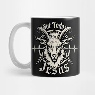 Not Today Jesus I Satanic Baphomet Goat Mug